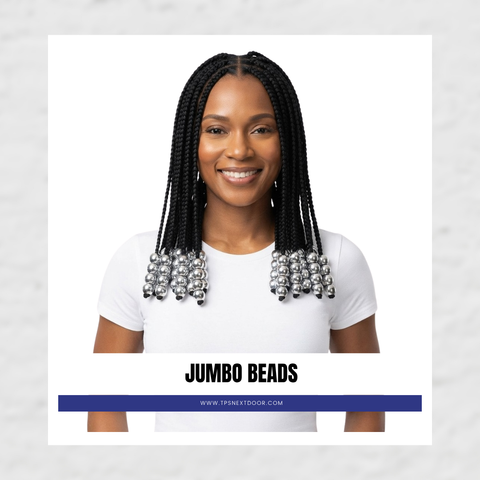 METALLIC JUMBO ROUND BEADS (SILVER)