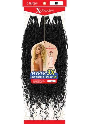 XPRESSION - TWISTED UP HYPER 3X BORABORA BRAID 20 IN