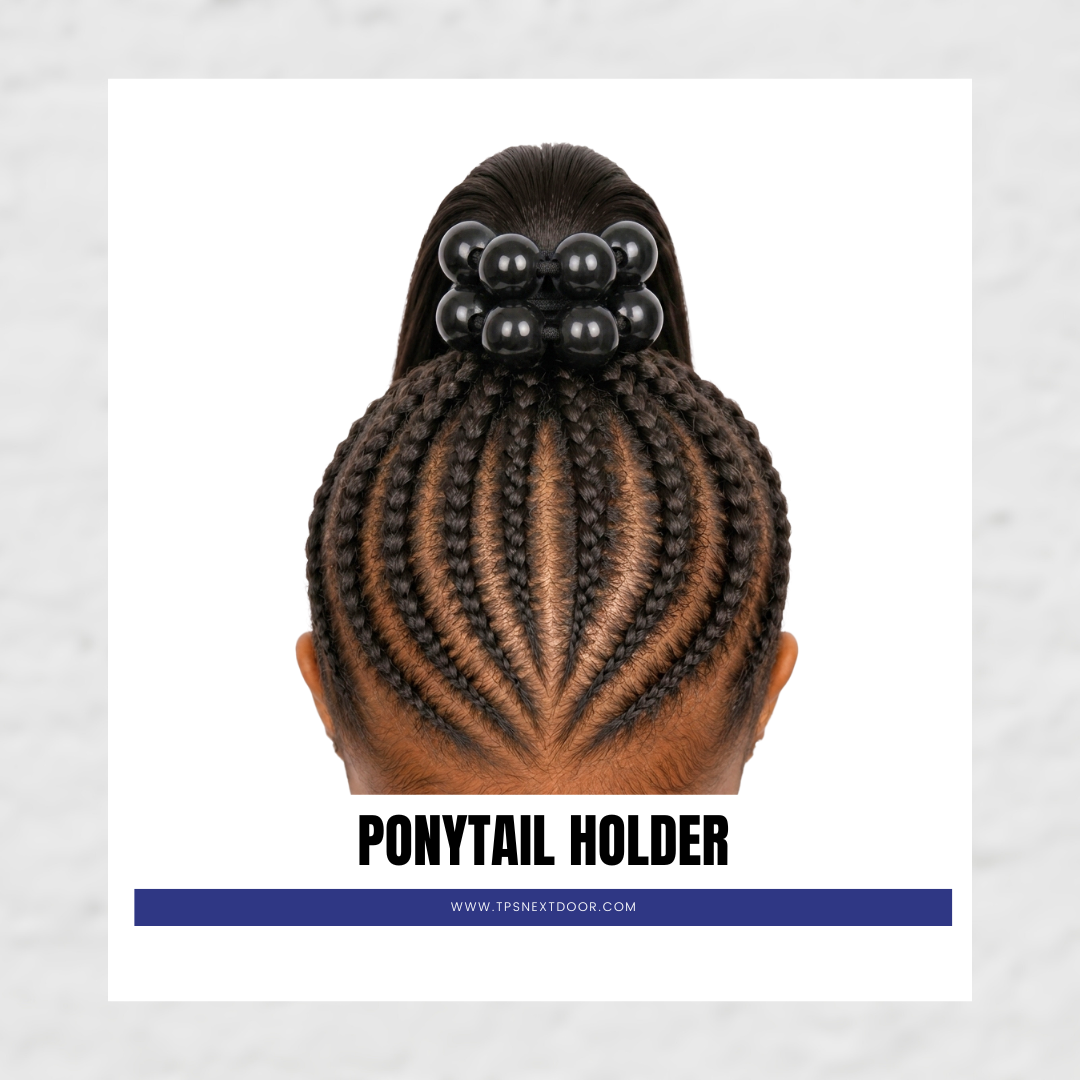 PONYTAIL HOLDERS 40MM (BLACK)