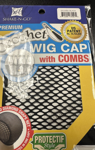 FREETRESS CROCHET WIG CAP WITH COMBS (SPECIALIZED DIAMOND SHAPE NET)