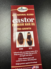 DIFEEL 99% NATURAL BLEND CASTOR PRO-GROWTH PREMIUM HAIR OIL 2.5 OZ