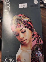 LUX BY QFITT LUXURY SILKY SATIN LONG SCARF