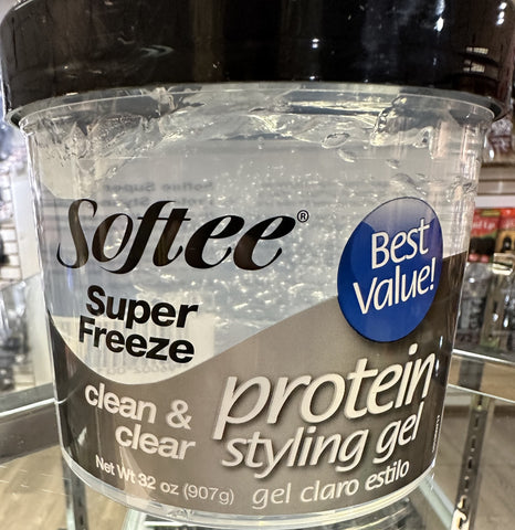 SOFTEE SUPER FREEZE PROTEIN STYLING GEL 32oz