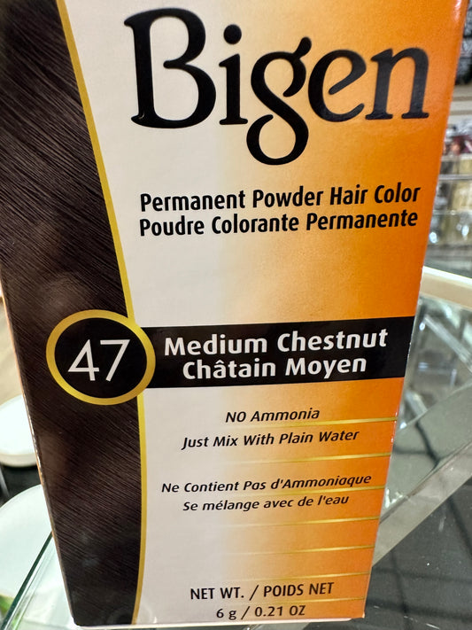 BIGEN PERMANENT POWDER HAIR COLOR (MEDIUM CHESTNUT)