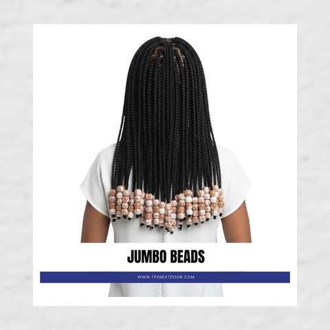 SWIRL WHITE TONE JUMBO ROUND BEADS (BROWN)