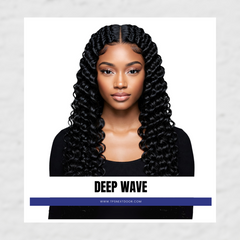 Weave: Human Hair Black Deep Wave 16"