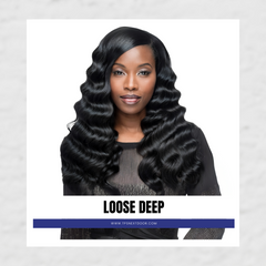 Weave: Human Hair Black Loose Deep Wave 18"