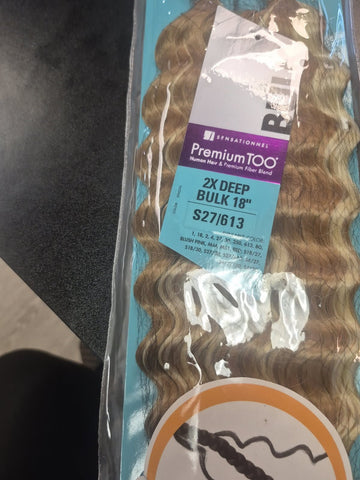 SENSATIONNEL PREMIUM TOO HUMAN BLEND BRAID 2X DEEP BULK 18"
