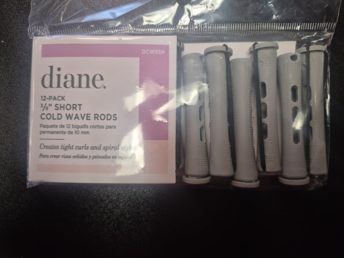 DIANE #DCW5SH COLD WAVE RODS - 3/8" SHORT GREY