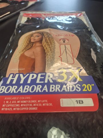 XPRESSION - TWISTED UP HYPER 3X BORABORA BRAID 20 IN