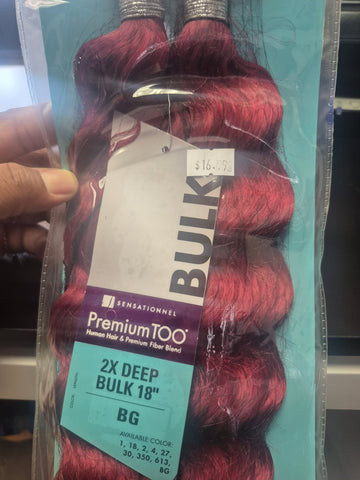 SENSATIONNEL PREMIUM TOO HUMAN BLEND BRAID 2X DEEP BULK 18"