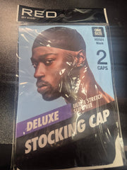 RED BY KISS DELUXE STOCKING CAP (2 CAPS ONE SIZE) BLACK