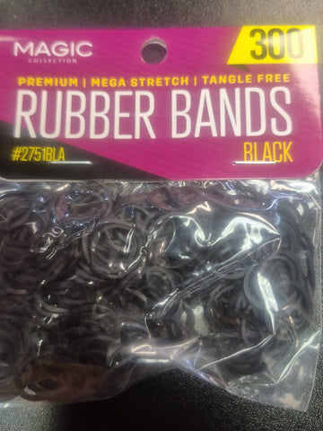 MAGIC RUBBER BANDS - 300 PIECES - BLACK #2751BLA