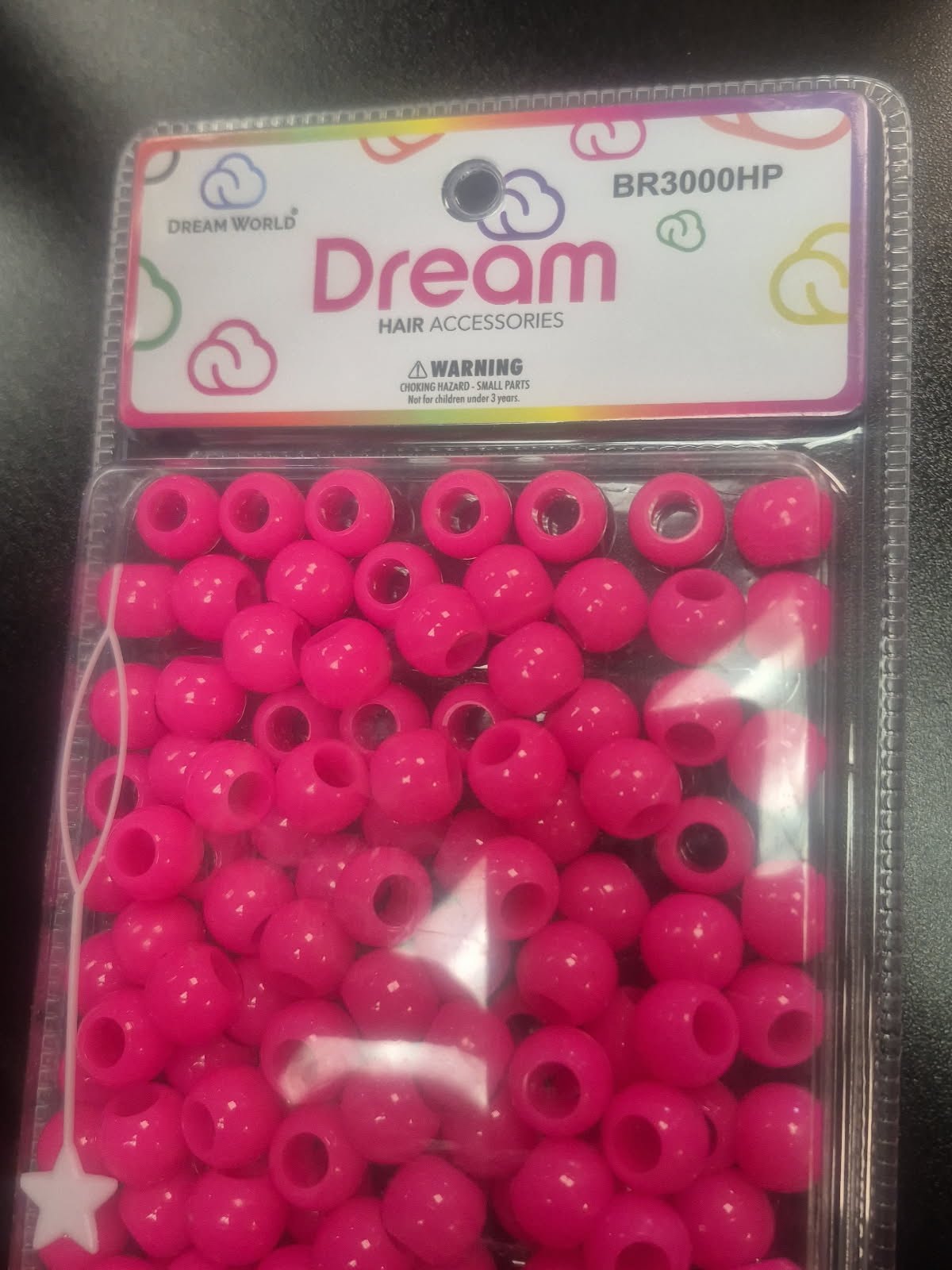 DREAM BEADS 14MM 120 PC HOT PINK