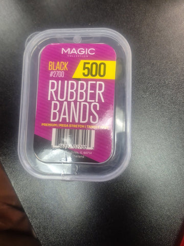 MAGIC RUBBER BANDS - 500 PIECES - BLACK #2700