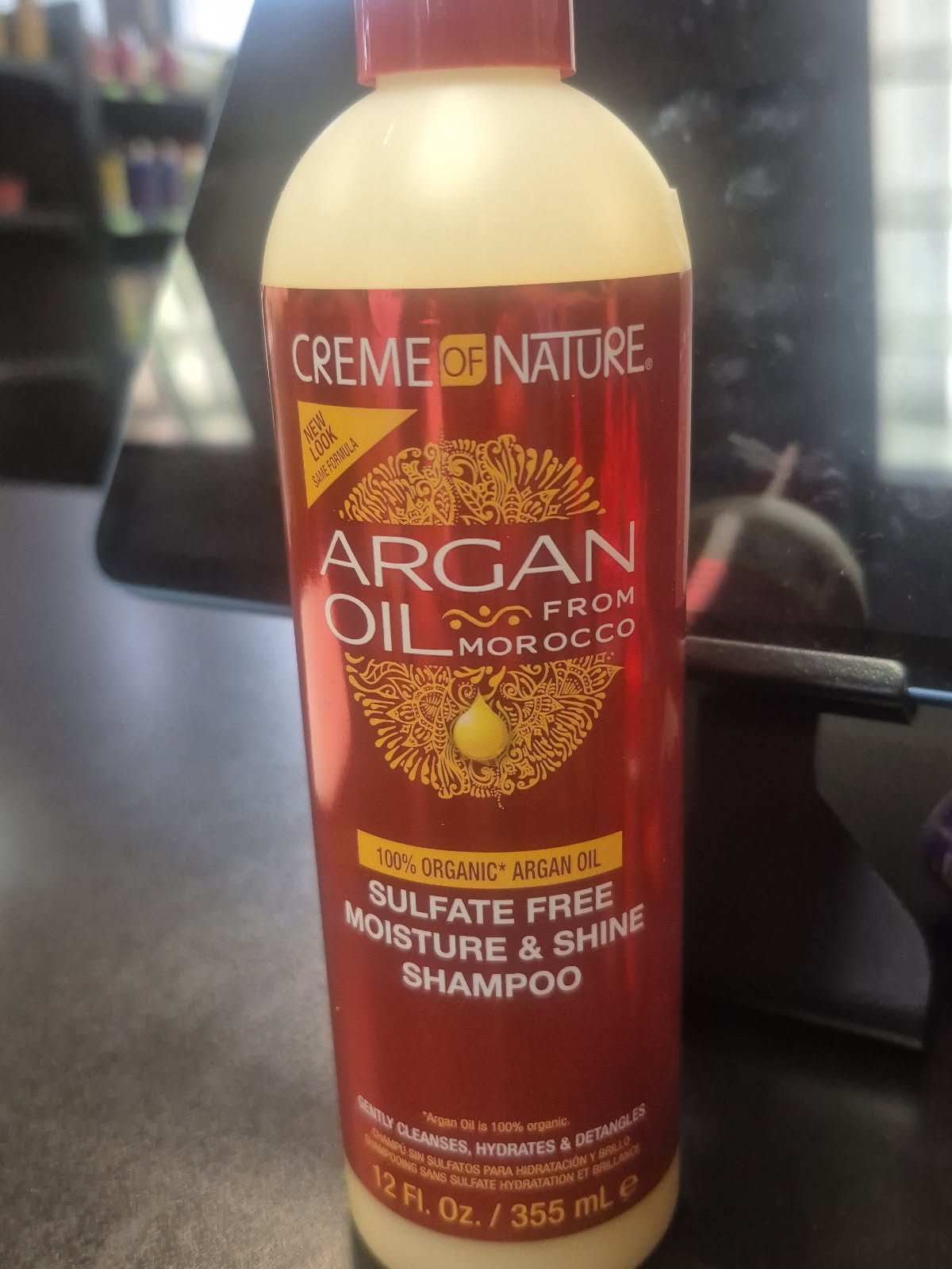 CREME OF NATURE ARGAN OIL SULFATE FREE MOISTURE & SHINE SHAMPOO 12 OZ
