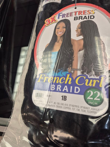 FREETRESS BRAID - 3X FRENCH CURL BRAID 22