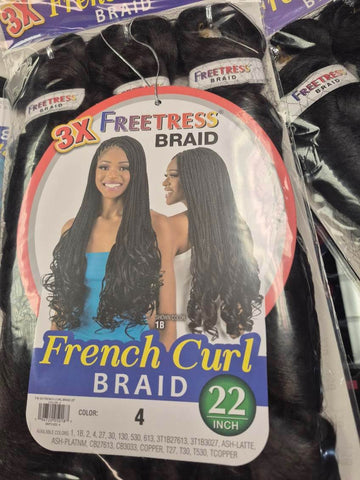 FREETRESS BRAID - 3X FRENCH CURL BRAID 22