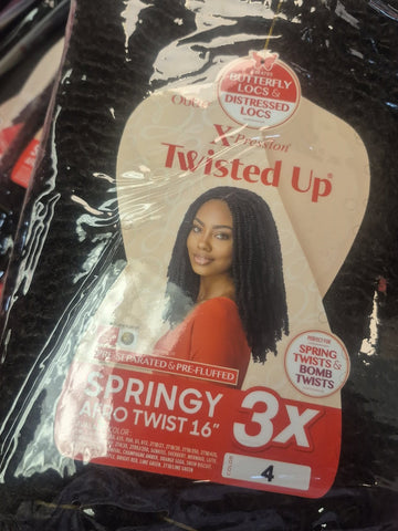 OUTRE X PRESSION TWIST UP CROCHET BRAID SPRINGY AFRO 3X 16 IN