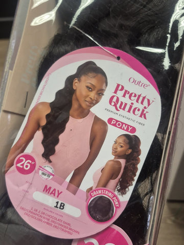 OUTRE PRETTY QUICK DRAWSTRING PONYTAIL MAY