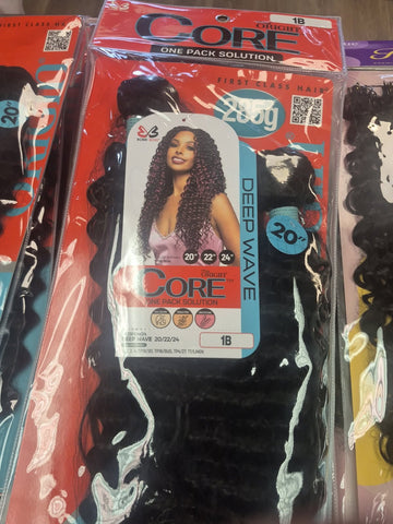 BOBBI BOSS MISS ORIGIN CORE ONE PACK 3PCS WEAVE DEEP WAVE LENGTH 20,22,24