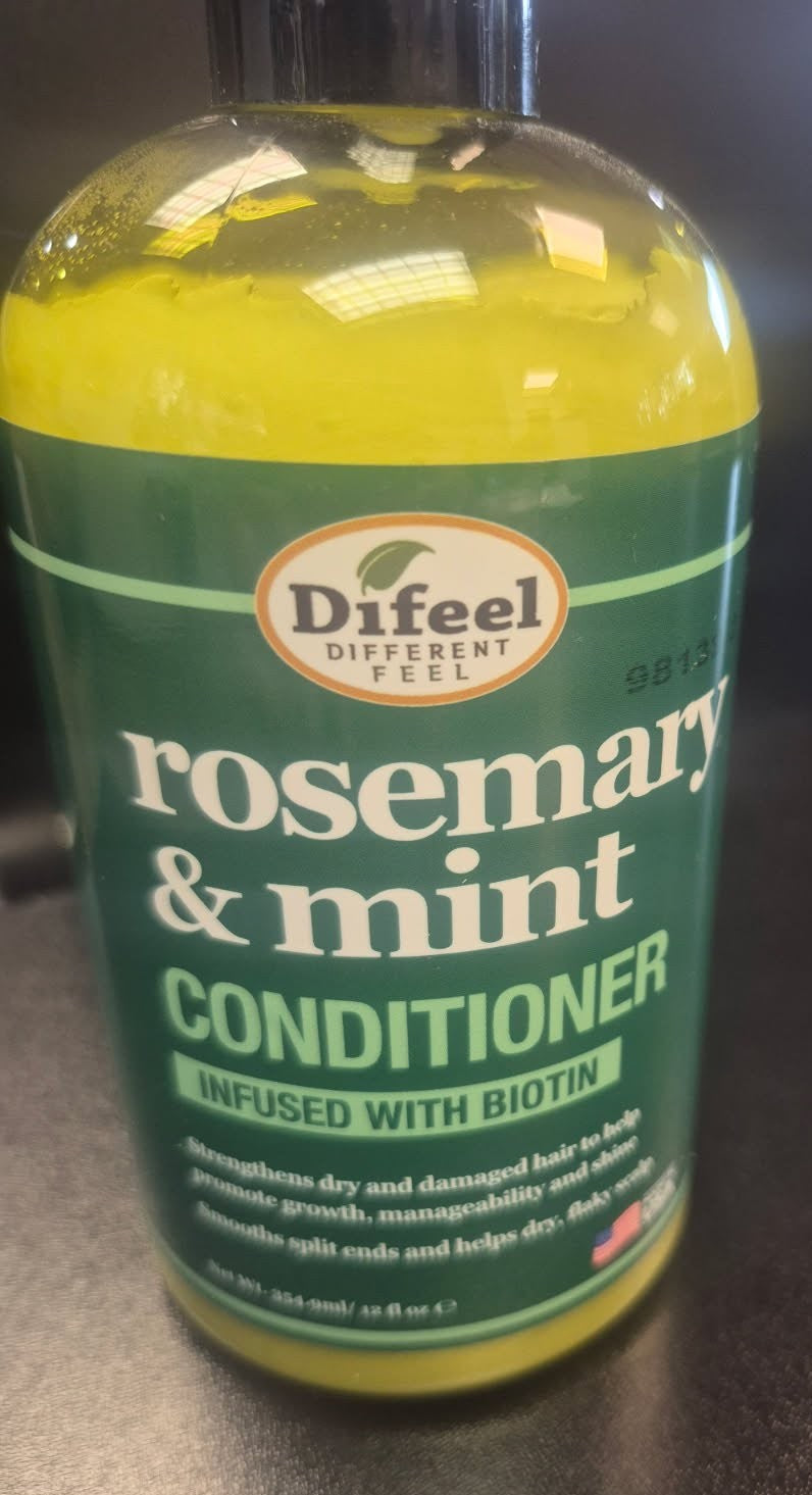 DIFEEL ROSEMARY & MINT HAIR STRENGTHENING CONDITIONER WITH BIOTIN 12OZ