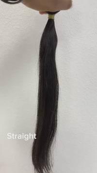 Human Hair Bundle: Black Straight 24"