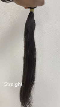 Human Hair Bundle: Black Straight 18"