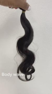 Human Hair Bundle: Black Body Wave 14"