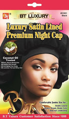 LUXURY SATIN LINED PREMIUM NIGHT CAP - (BLACK)The Product Store Next Door