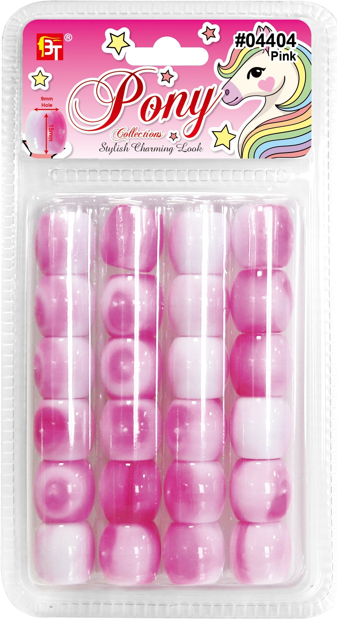 SWIRL WHITE TONE JUMBO ROUND BEADS (PINK)The Product Store Next Door