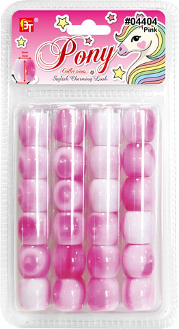 SWIRL WHITE TONE JUMBO ROUND BEADS (PINK)The Product Store Next Door