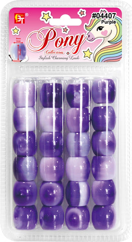SWIRL WHITE TONE JUMBO ROUND BEADS (PURPLE)The Product Store Next Door