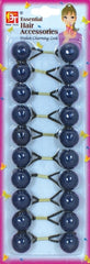 10 PONYTAIL HOLDERS 20MM (DARK NAVY)The Product Store Next Door