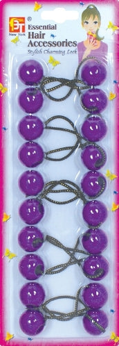 10 PONYTAIL HOLDERS 20MM (DARK PURPLE)The Product Store Next Door