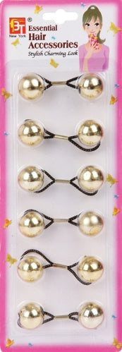 6 PONYTAIL HOLDERS 20MM (METAL GOLD)The Product Store Next Door