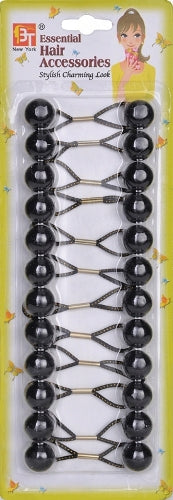12 PONYTAIL HOLDERS 16MM (BLACK)The Product Store Next Door
