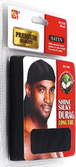 PREMIUM QUALITY COCONUT OIL TREATED SHINE SILKY DURAG WITH LONG TAIL (BLACK)The Product Store Next Door