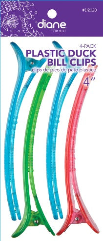 PLASTIC DUCKBILL CLIPS 4 INCH 4-PACK COLORFUL 1-BLUE 1-GREEN & 2 PINKThe Product Store Next Door